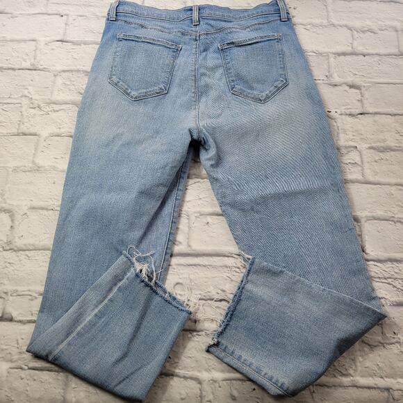 L'Agence Sada High Rise Cropped Slim Straight Leg Jeans in Bellevue Wash size 31 - Picture 7 of 12